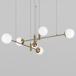 Подвесная люстра Eurosvet Planet 70146/6 латунь в интернет-магазине "Галерея света"