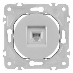Розетка телефонная RJ-11 без рамки Arte Milano am-202 202.51-1.silver в интернет-магазине "Галерея света"
