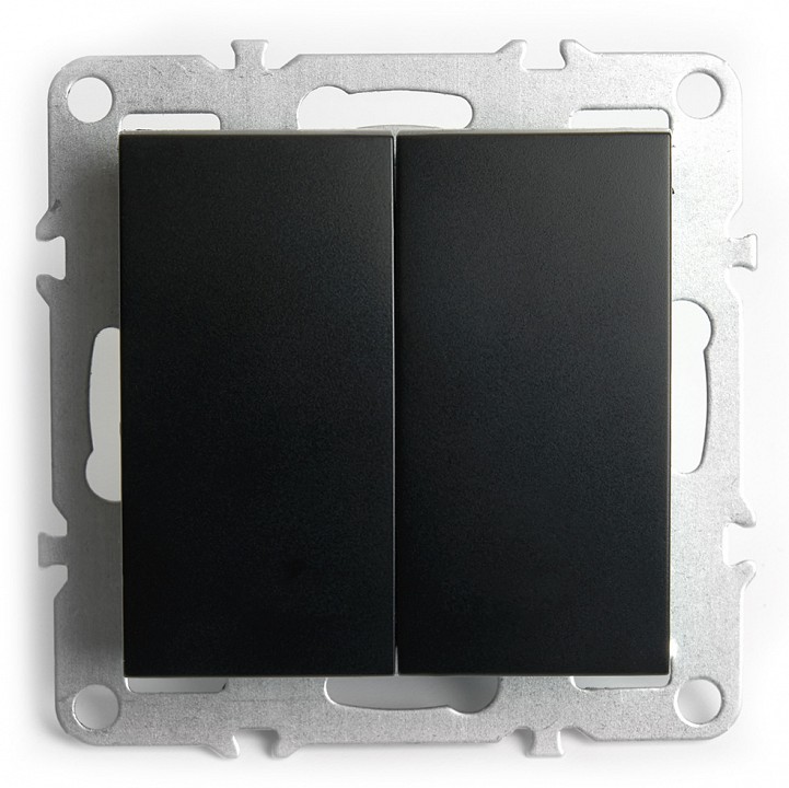 Выключатель двухклавишный без рамки Stekker Эрна 49149 в интернет-магазине "Галерея света"