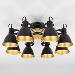 Люстра на штанге Eurosvet Denley 70112/8 черный в интернет-магазине "Галерея света"