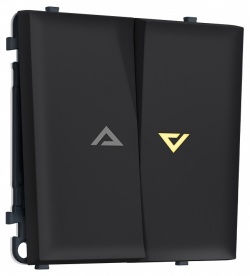 Выключатель самовозвратный двухклавишный с подсветкой, без рамки Ambrella Volt MS MS984450 в интернет-магазине "Галерея света"