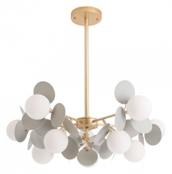 Люстра на штанге Arte Lamp Peacock A1369SP-10GY в интернет-магазине "Галерея света"
