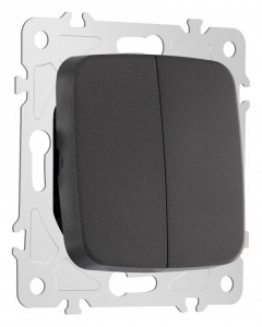 Выключатель для жалюзи без рамки Arte Milano 205 205.38-2.black в интернет-магазине "Галерея света"