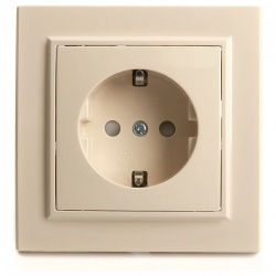 Розетка с заземлением и со шторкой Stekker Эрна 39236 в интернет-магазине "Галерея света"