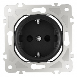 Розетка с заземлением и со шторкой, без рамки Arte Milano am-202 202.40-1.black в интернет-магазине "Галерея света"