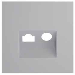 Накладка для ТВ-розетки и RJ-11 или RJ-45 Voltum S70 VLS002716 в интернет-магазине "Галерея света"