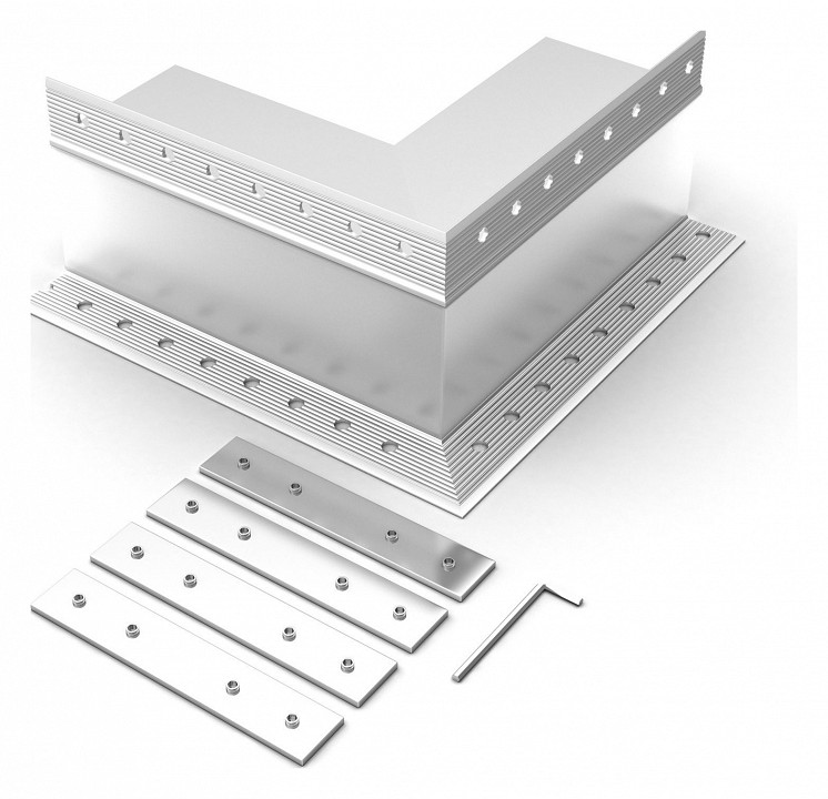 Соединитель угловой L-образный накладной Arlight S-LUX 030137 в интернет-магазине "Галерея света"