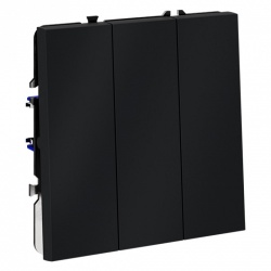 Выключатель трехклавишный без рамки Voltum S70 VLS030107 в интернет-магазине "Галерея света"