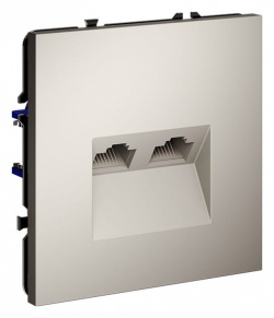 Розетка двойная Ethernet RJ-45 без рамки Voltum S70 VLS060203 в интернет-магазине "Галерея света"