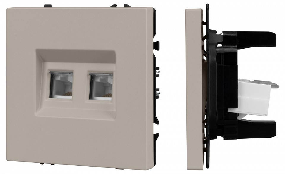 Розетка двойная Ethernet RJ-45 без рамки Arlight SCT-NOBE 059450 в интернет-магазине "Галерея света"