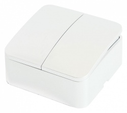 Выключатель двухклавишный Stekker София 49289 в интернет-магазине "Галерея света"