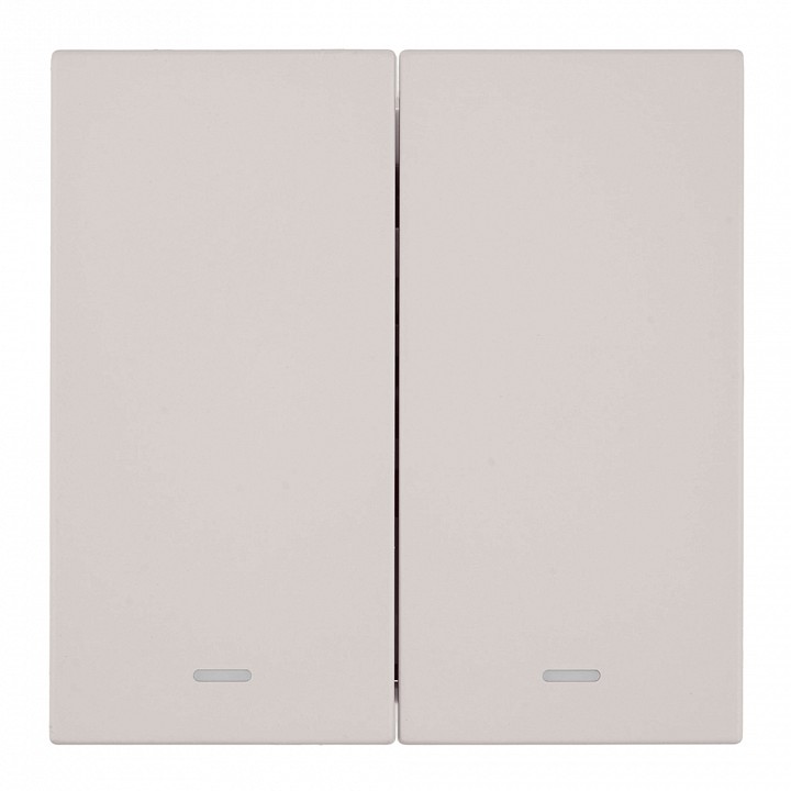 Выключатель двухклавишный с подсветкой без рамки Stekker Мия 50476 в интернет-магазине "Галерея света"