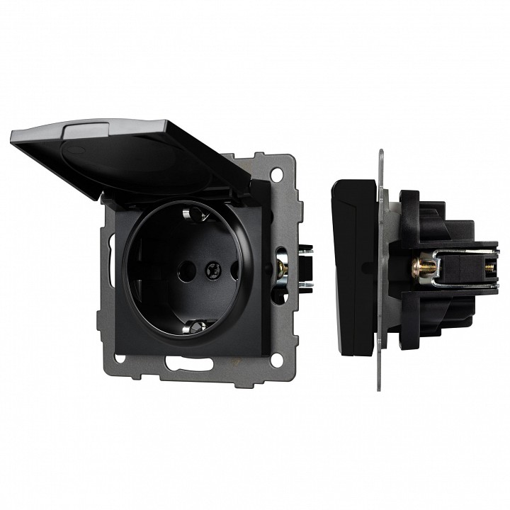 Розетка влагозащищенная с заземлением и со шторкой, без рамки с крышкой Arlight SCT 049835 в интернет-магазине "Галерея света"