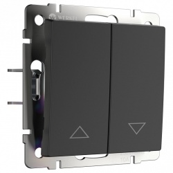 Выключатель для жалюзи без рамки Werkel черный W1124508 в интернет-магазине "Галерея света"