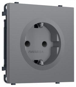 Розетка с заземлением и со шторкой, без рамки Ambrella Volt MS MS867010 в интернет-магазине "Галерея света"