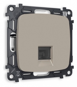 Розетка телефонная RJ-11 со штрокой, без рамки Ambrella Volt OMEGA MO372030 в интернет-магазине "Галерея света"