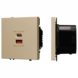 Розетка 2хUSB type A и C без рамки Arlight SCT 054318 в интернет-магазине "Галерея света"