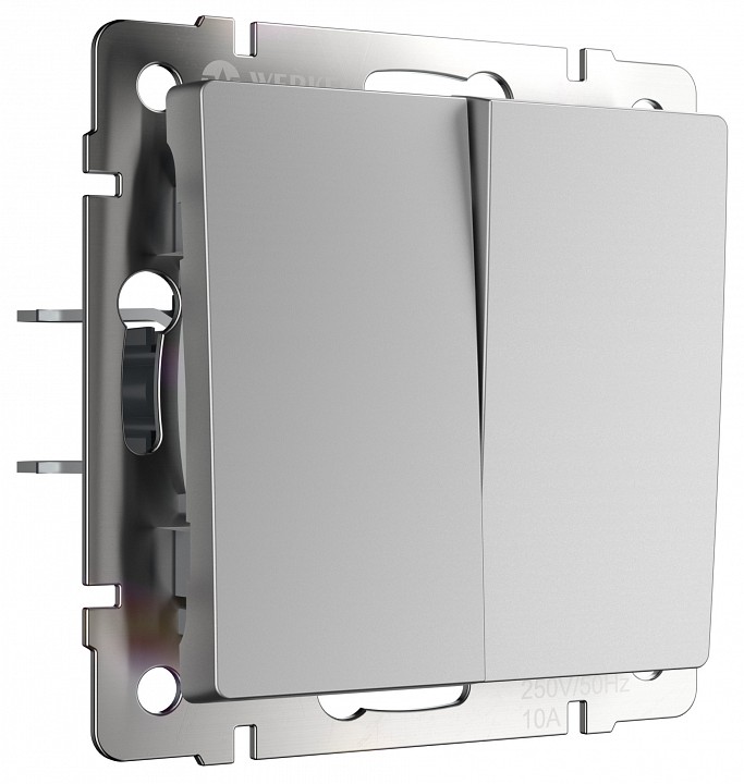 Выключатель двухклавишный без рамки Werkel  W1120006 в интернет-магазине "Галерея света"