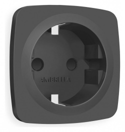 Накладка для розетки с заземлением и со шторками Ambrella Volt OMEGA OP9070 в интернет-магазине "Галерея света"