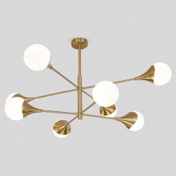 Люстра на штанге Eurosvet Calyx 60168/8 латунь в интернет-магазине "Галерея света"