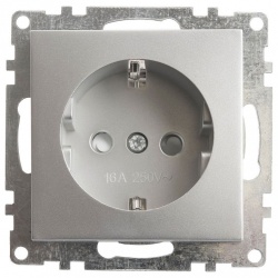 Розетка с заземлением и со шторкой, без рамки Stekker Катрин 39582 в интернет-магазине "Галерея света"