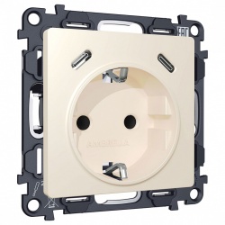 Розетка с заземлением и 2хUSB type C, без рамки Ambrella Volt ALFA MA330510 в интернет-магазине "Галерея света"