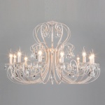 Подвесная люстра Eurosvet Alda 3305/12 белый с золотом/прозрачный хрусталь Strotskis в интернет-магазине "Галерея света"