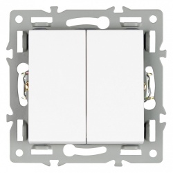 Выключатель проходной двухклавишный без рамки Arlight SWT 043727 в интернет-магазине "Галерея света"