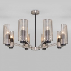 Люстра на штанге Eurosvet Grino 70139/8 никель в интернет-магазине "Галерея света"