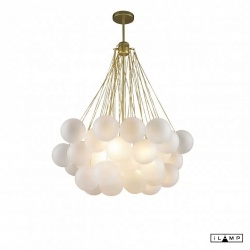 Люстра на штанге iLamp Globe 10099P/3-D800 GL-WH в интернет-магазине "Галерея света"