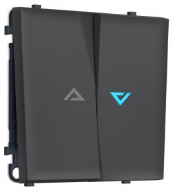 Выключатель самовозвратный двухклавишный с подсветкой, без рамки Ambrella Volt MS MS904460 в интернет-магазине "Галерея света"