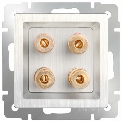 Розетка акустическая без рамки Werkel перламутровый рифленый WL13-AUDIOx4 в интернет-магазине "Галерея света"