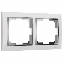 Рамка на 2 поста Werkel Snabb (белый/хром) W0021901 в интернет-магазине "Галерея света"