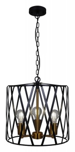 Подвесной светильник ILLUMICO  IL1023-3PB-05 BK GD в интернет-магазине "Галерея света"