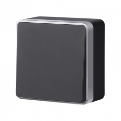 Выключатель проходной одноклавишный Werkel Gallant (черный с серебром) W5012034 в интернет-магазине "Галерея света"