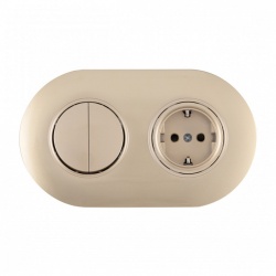 Блок с розеткой и выключателем Arte Milano SET08-2 SET08-2-40-1-30-2 shampan в интернет-магазине "Галерея света"