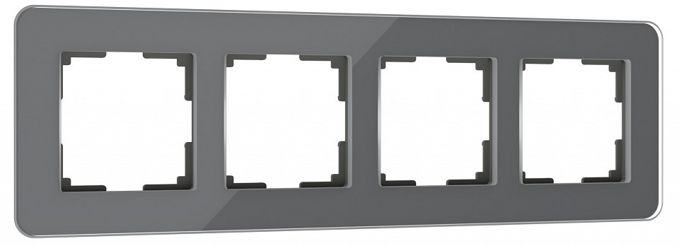 Рамка на 4 поста Werkel Elite (графит, стекло) W0042440 в интернет-магазине "Галерея света"