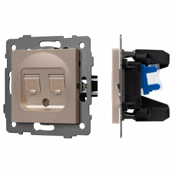 Розетка двойная RJ-12 и Ethernet RJ-45, без рамки Arlight SCT 049850 в интернет-магазине "Галерея света"