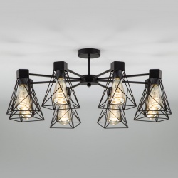 Люстра на штанге Eurosvet Trappola 70107/8 черный в интернет-магазине "Галерея света"