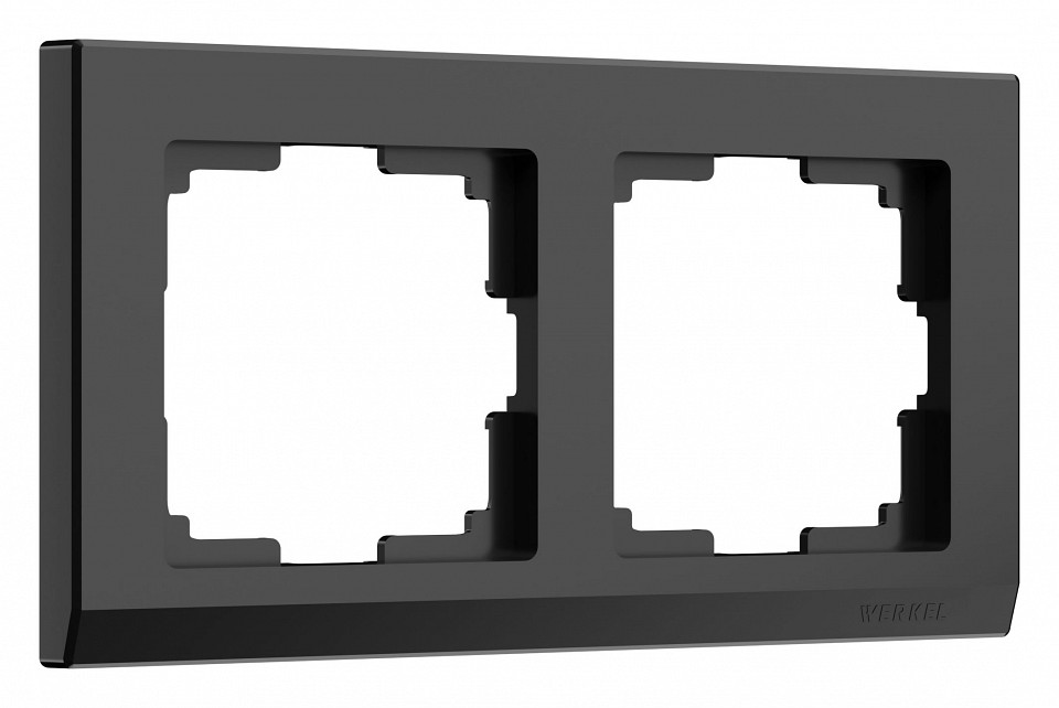 Рамка на 2 поста Werkel Stark (черный) W0021808 в интернет-магазине "Галерея света"