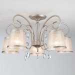 Потолочная люстра Eurosvet Liona 60065/5 серебро в интернет-магазине "Галерея света"