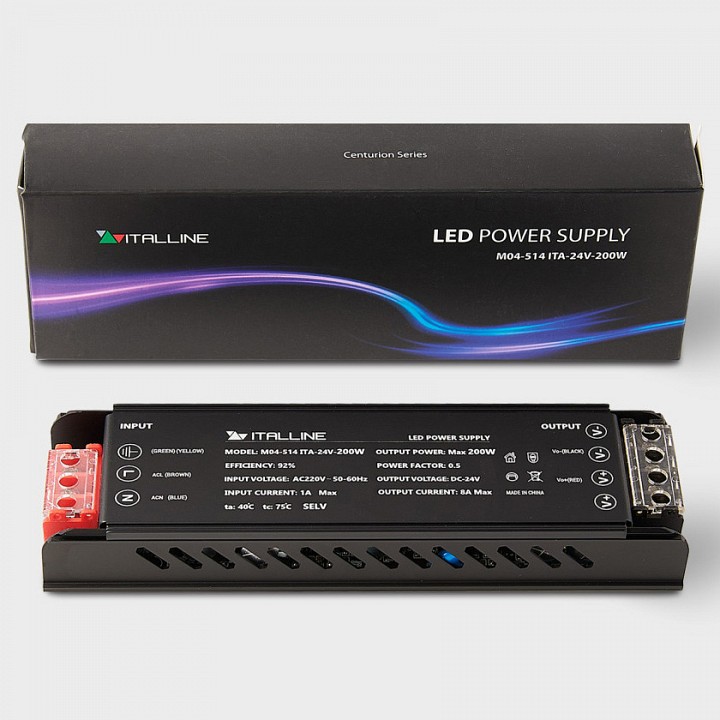 Блок питания Italline M04 M04-514 ITA-24V-200W в интернет-магазине "Галерея света"