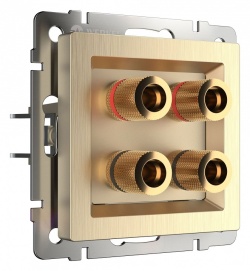 Розетка акустическая без рамки Werkel шампань рифленый W1185010 в интернет-магазине "Галерея света"