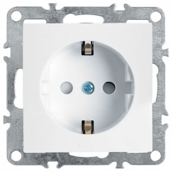 Розетка с заземлением и со шторкой, без рамки Stekker Эрна 39317 в интернет-магазине "Галерея света"
