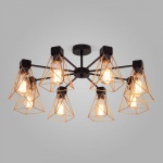 Люстра на штанге Eurosvet Trappola 70107/8 черный/латунь в интернет-магазине "Галерея света"