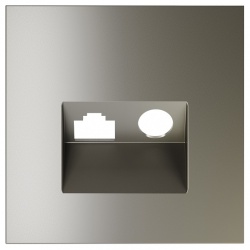 Накладка для ТВ-розетки и RJ-11 или RJ-45 Voltum S70 VLS002704 в интернет-магазине "Галерея света"