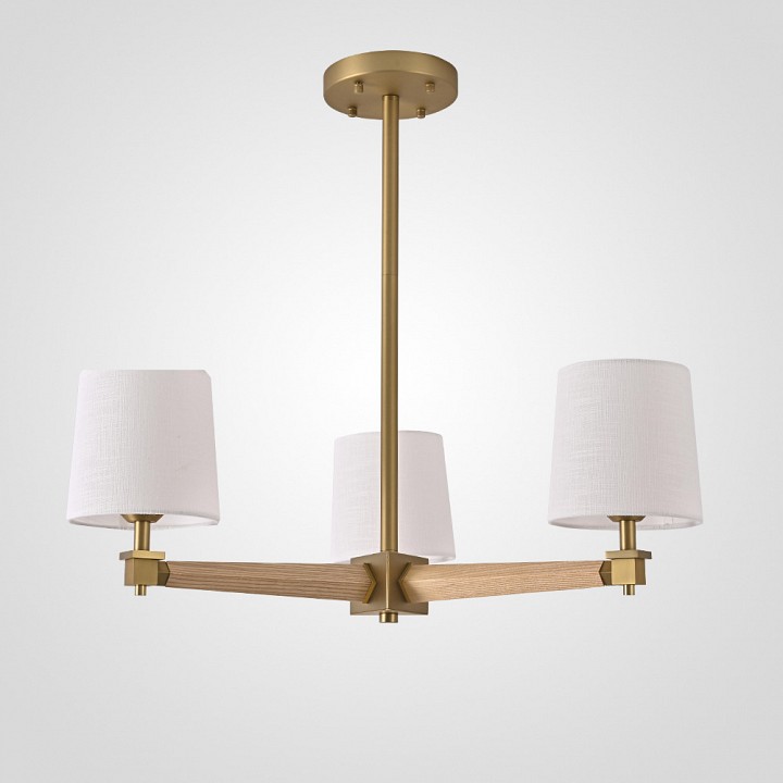 Люстра на штанге Imperiumloft Jorgenson White/Light wood STAVRA01 в интернет-магазине "Галерея света"