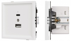 Розетка 2хUSB type A и C без рамки Arlight SCT-TENDO 054094 в интернет-магазине "Галерея света"