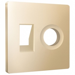 Накладка для ТВ-розетки и RJ-11 или RJ-45 Ambrella Volt ALFA AP6125 в интернет-магазине "Галерея света"