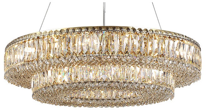 Подвесная люстра Newport 8450 8450+28/S gold в интернет-магазине "Галерея света"